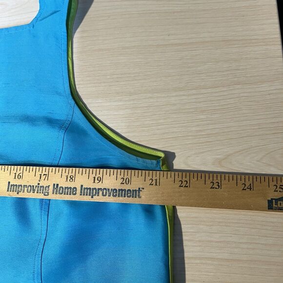 Diane Gilman Silk Layering Tank Blouse M Neon VTG Boxy Relaxed Fit Career Casual - Picture 5 of 7